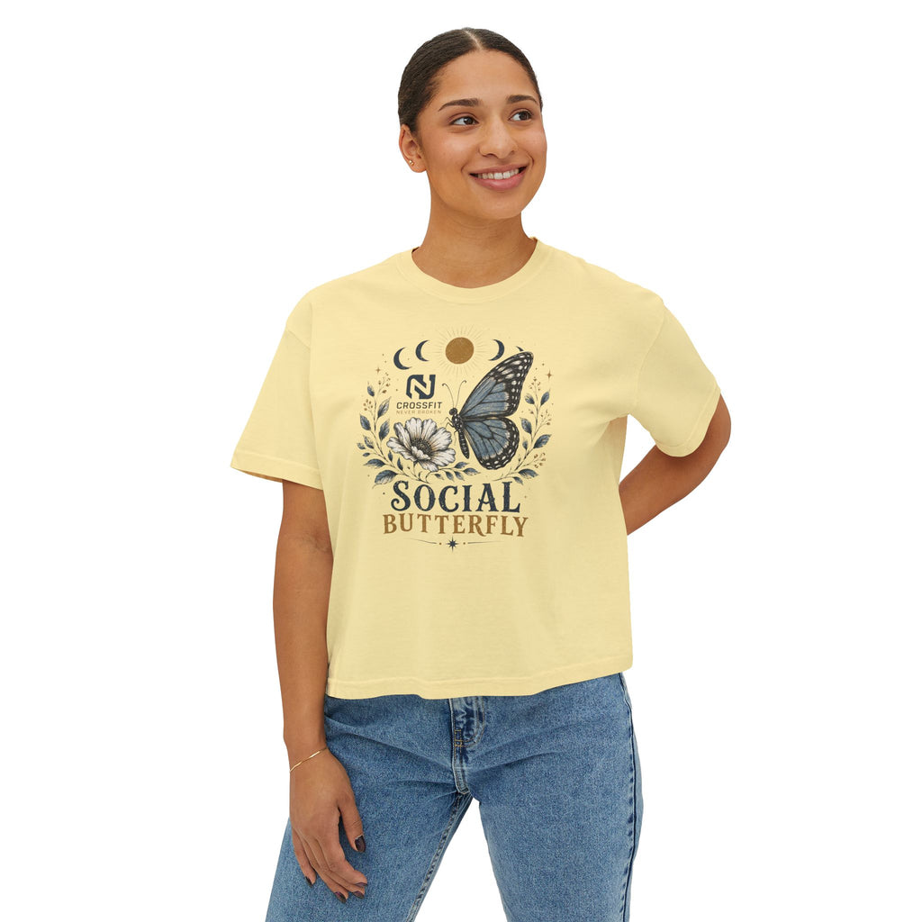 Social Butterfly Boxy Tee