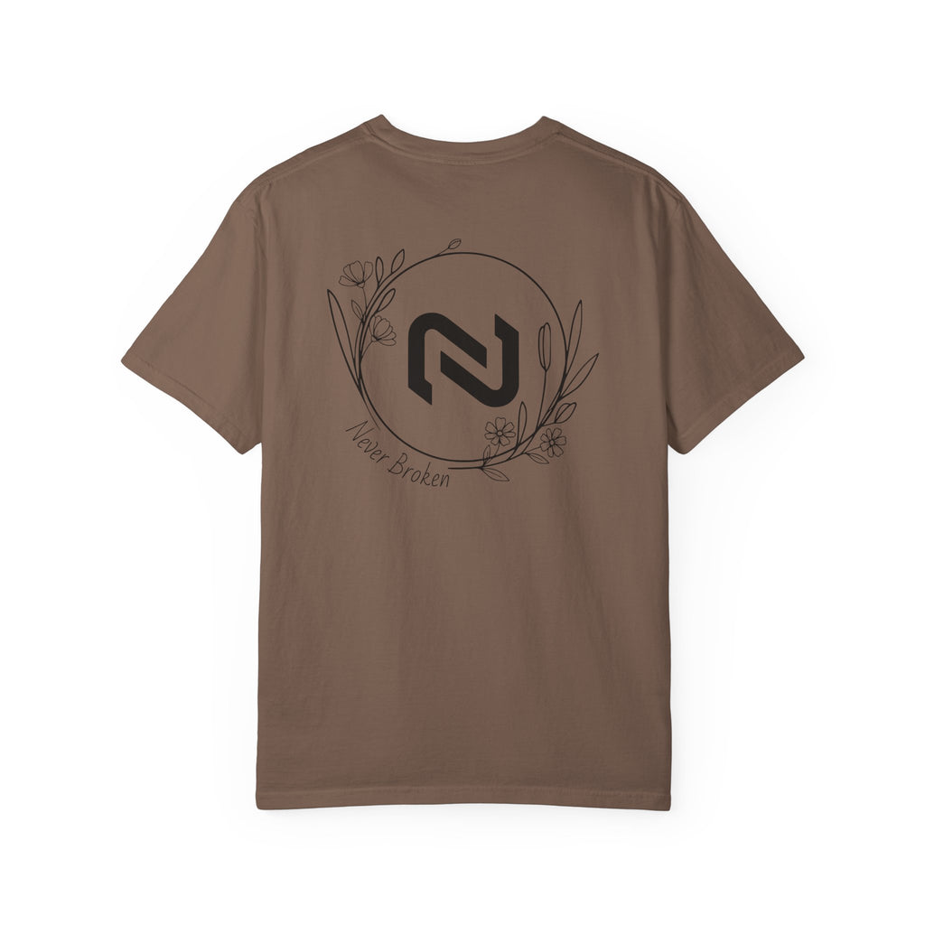 Never Broken Floral Circle Logo