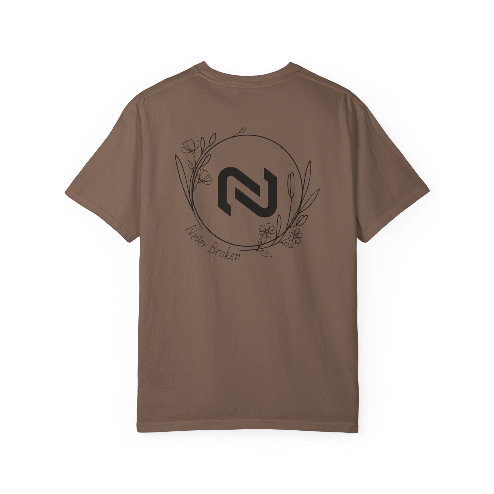 Never Broken Floral Circle Logo