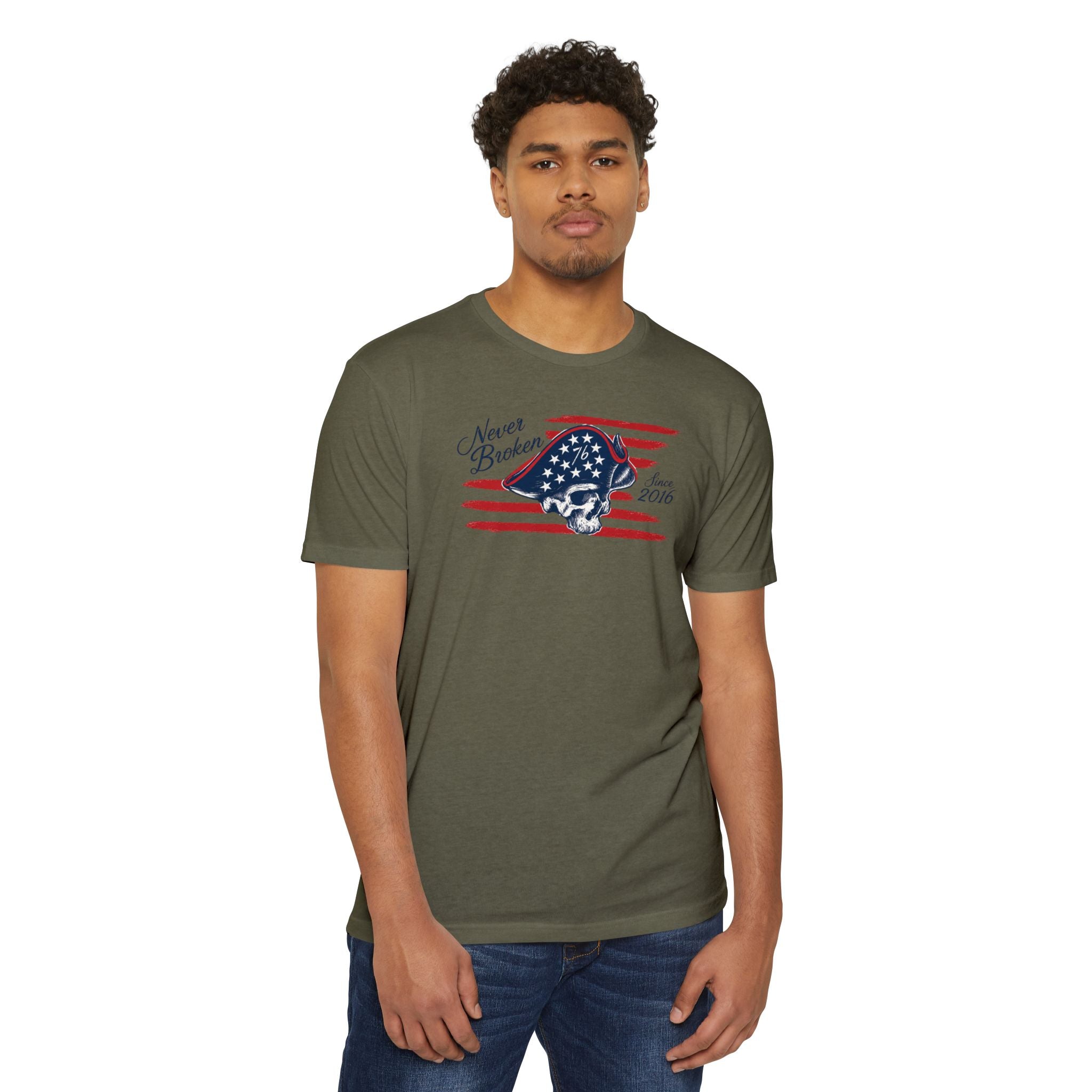 Never Broken - Patriotic Skull