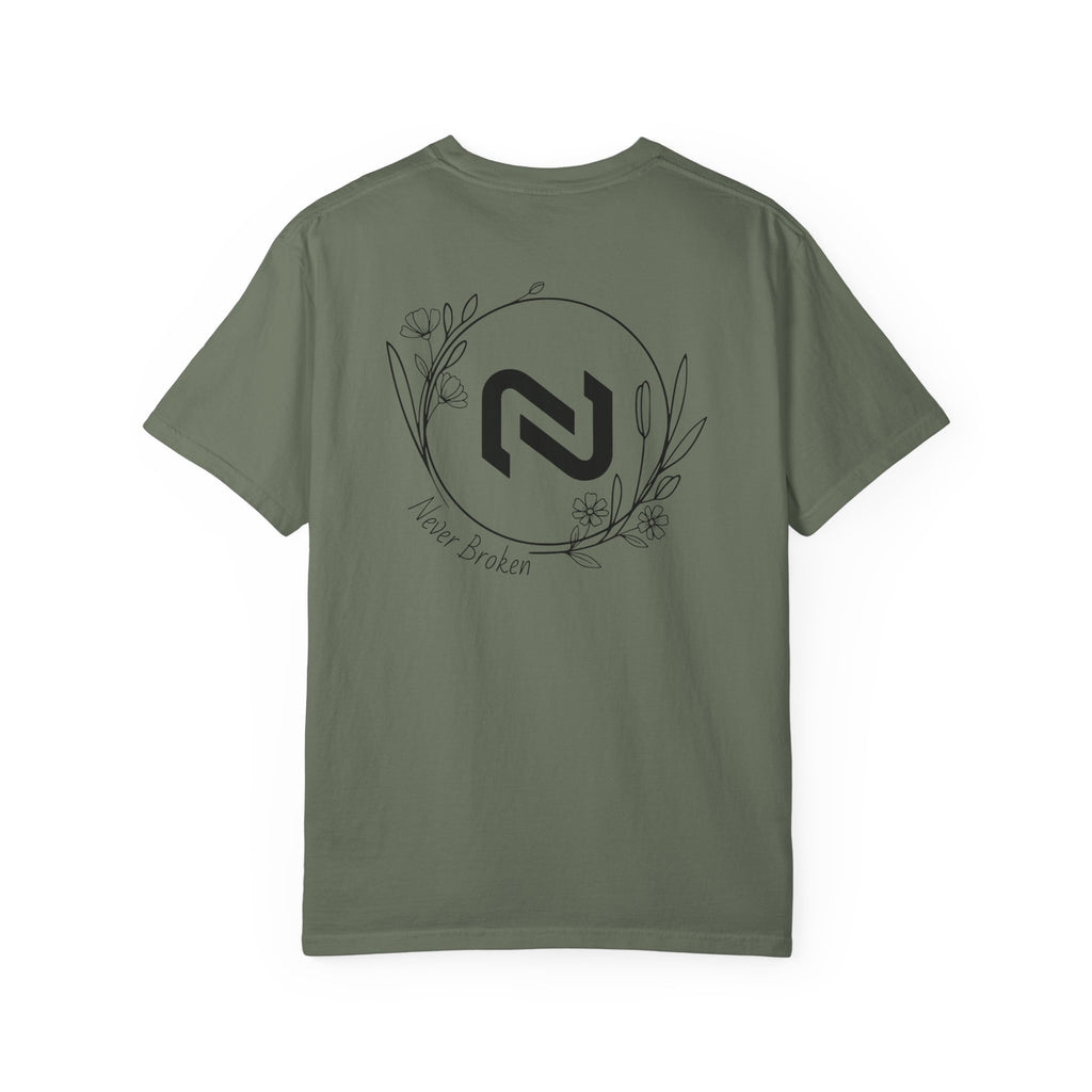 Never Broken Floral Circle Logo
