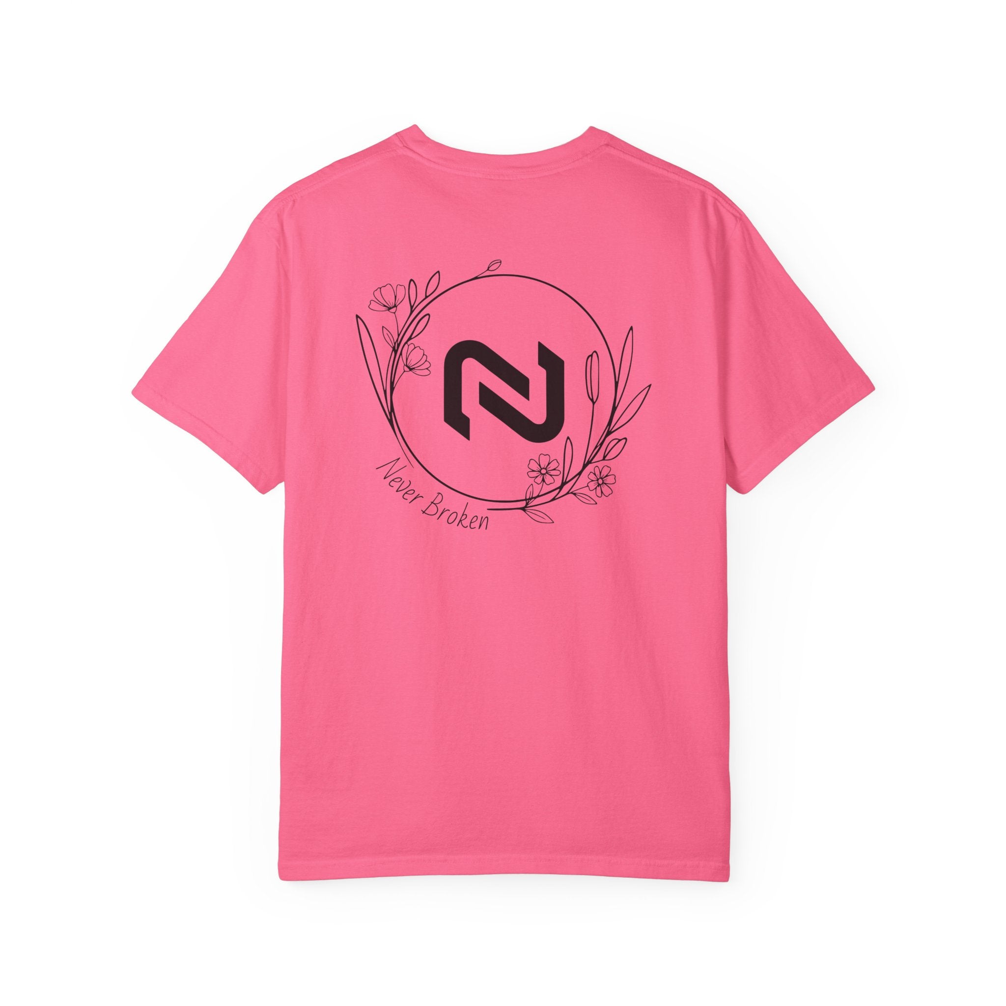 Never Broken Floral Circle Logo