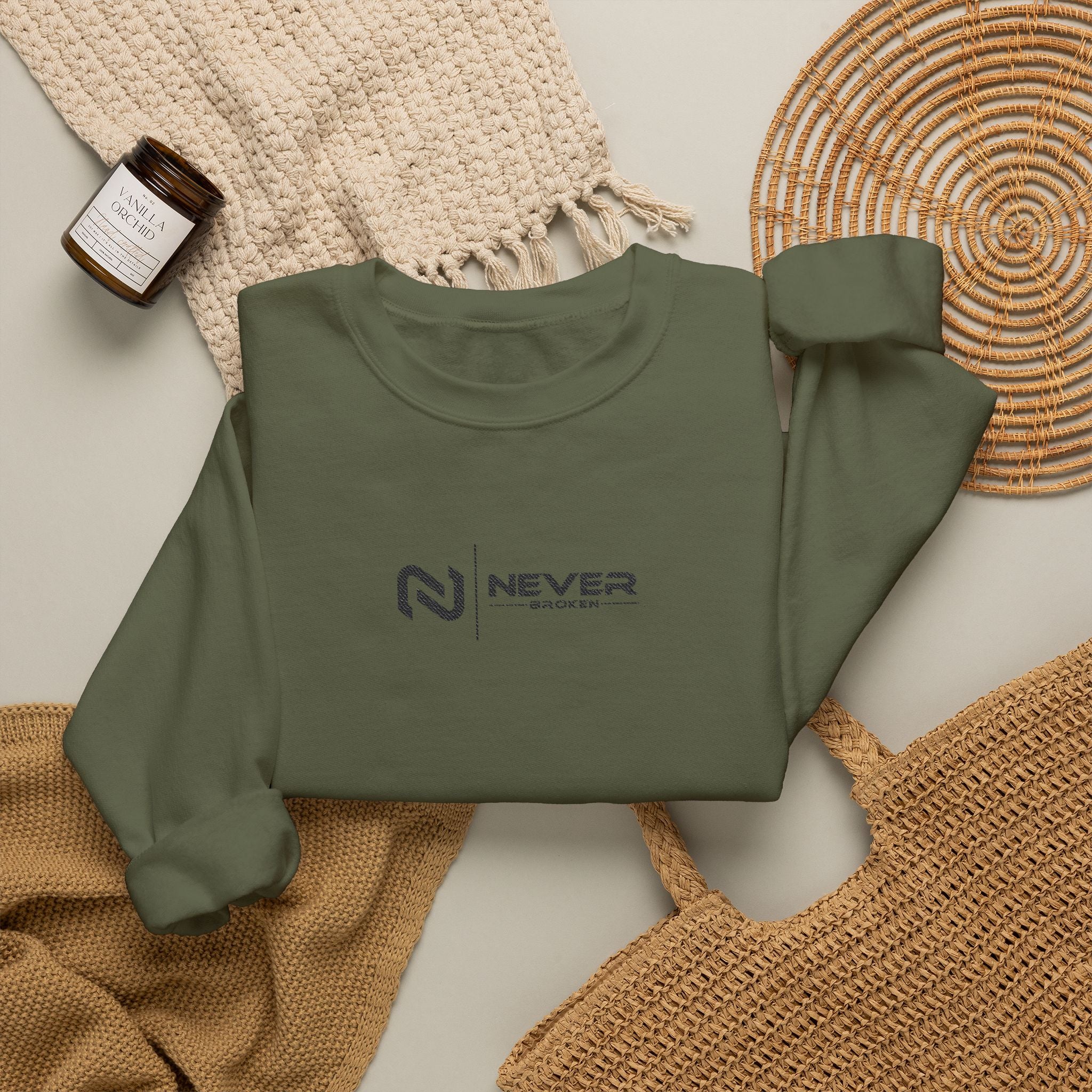Embroidered Logo Crewneck