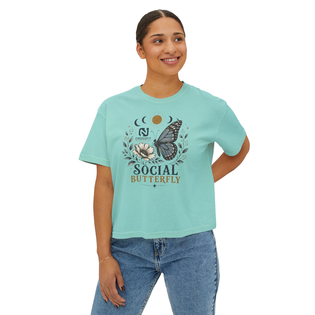 Social Butterfly Boxy Tee