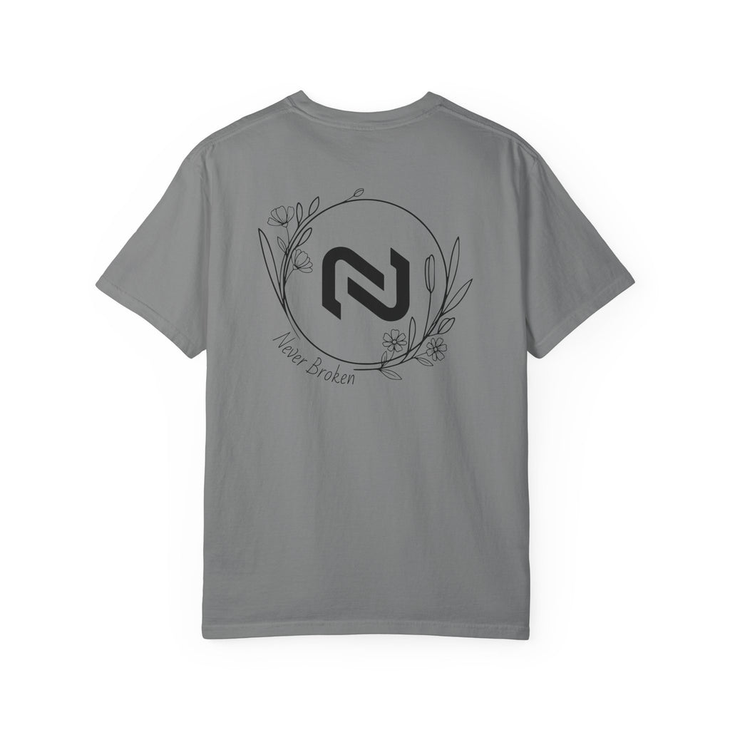 Never Broken Floral Circle Logo