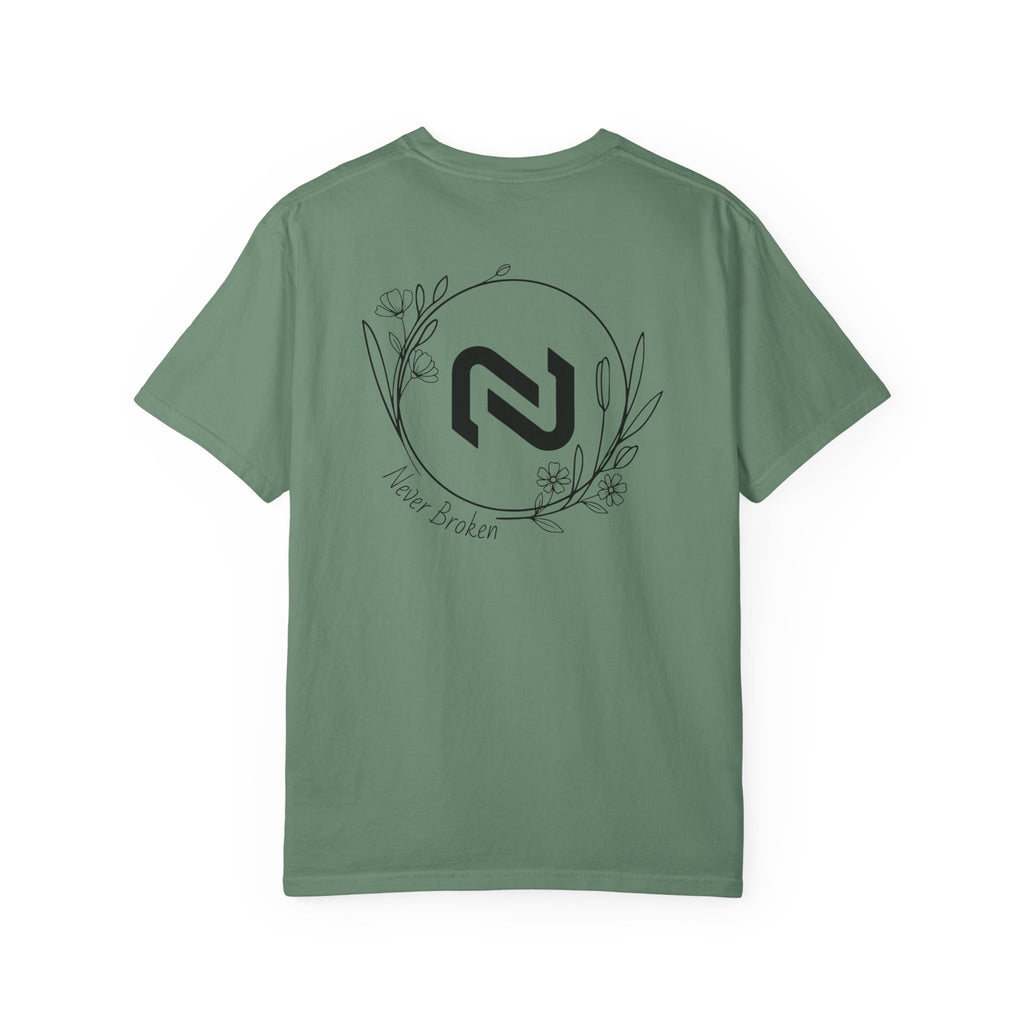 Never Broken Floral Circle Logo