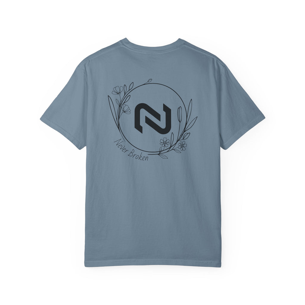 Never Broken Floral Circle Logo