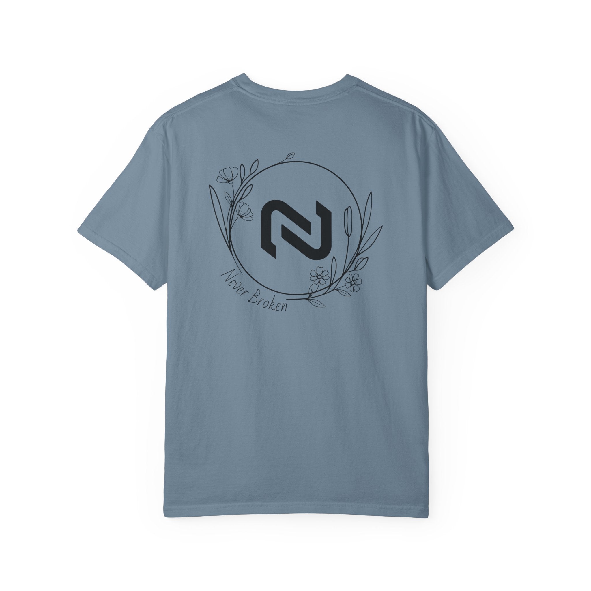 Never Broken Floral Circle Logo