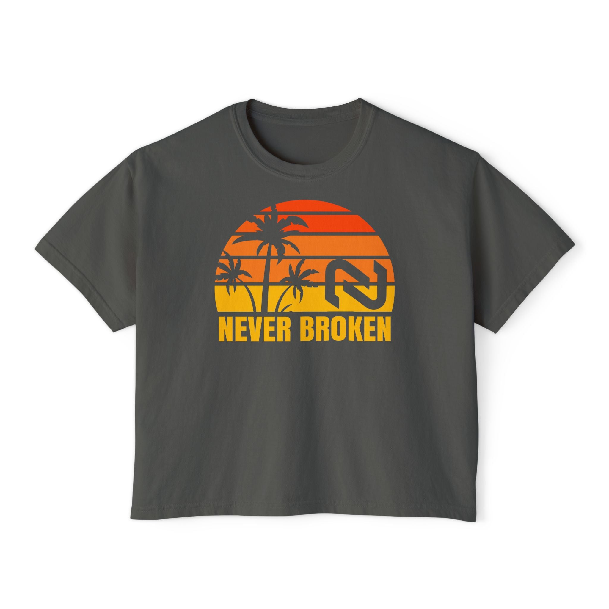 Never Broken Sunset Tee — Women's Boxy Crop
