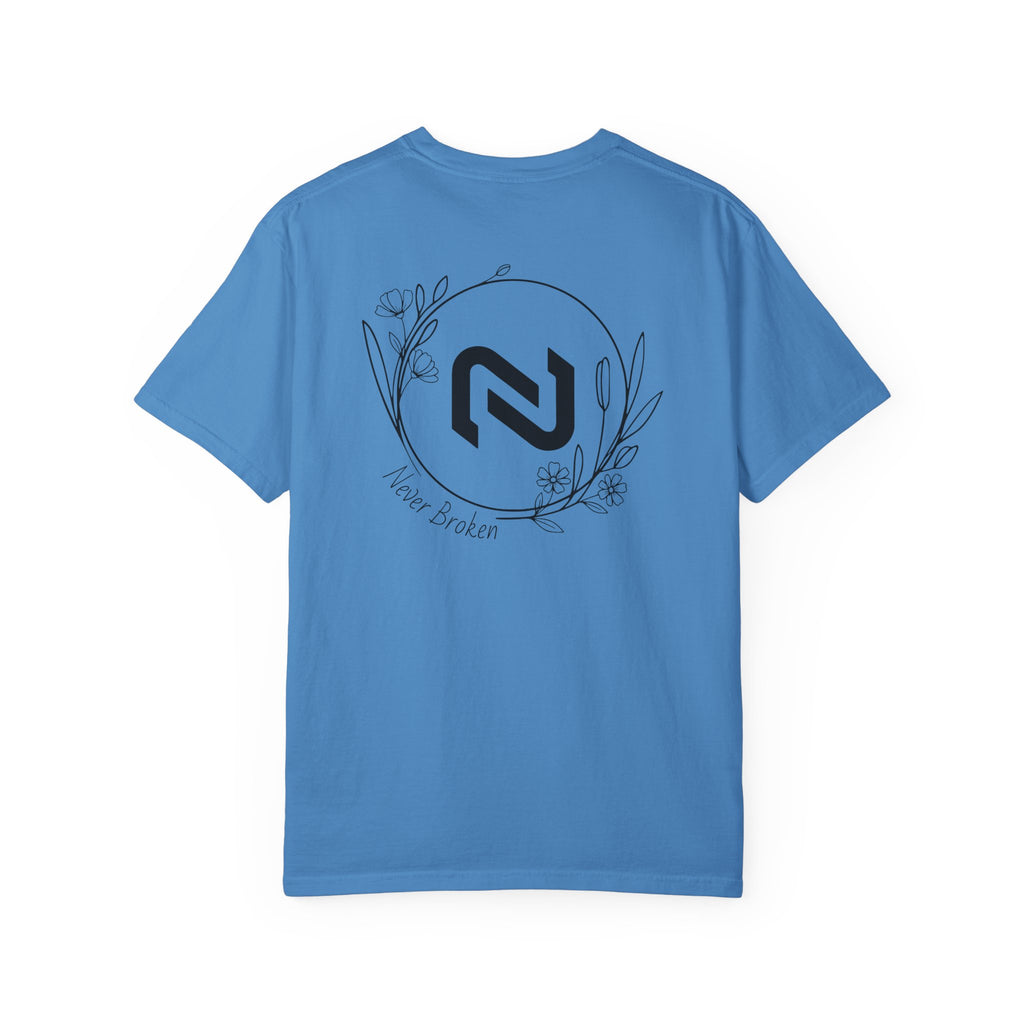 Never Broken Floral Circle Logo