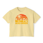 Never Broken Sunset Tee — Women's Boxy Crop