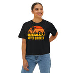 Never Broken Sunset Tee — Women's Boxy Crop