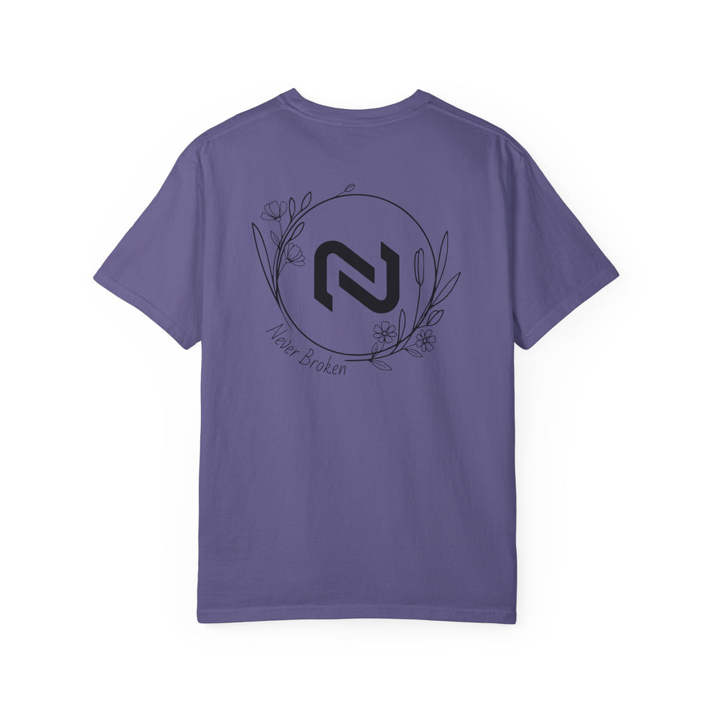 Never Broken Floral Circle Logo