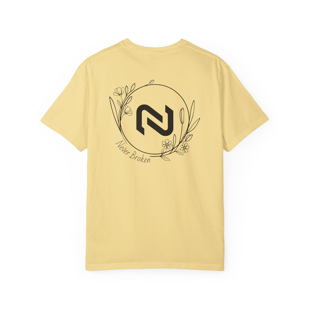 Never Broken Floral Circle Logo