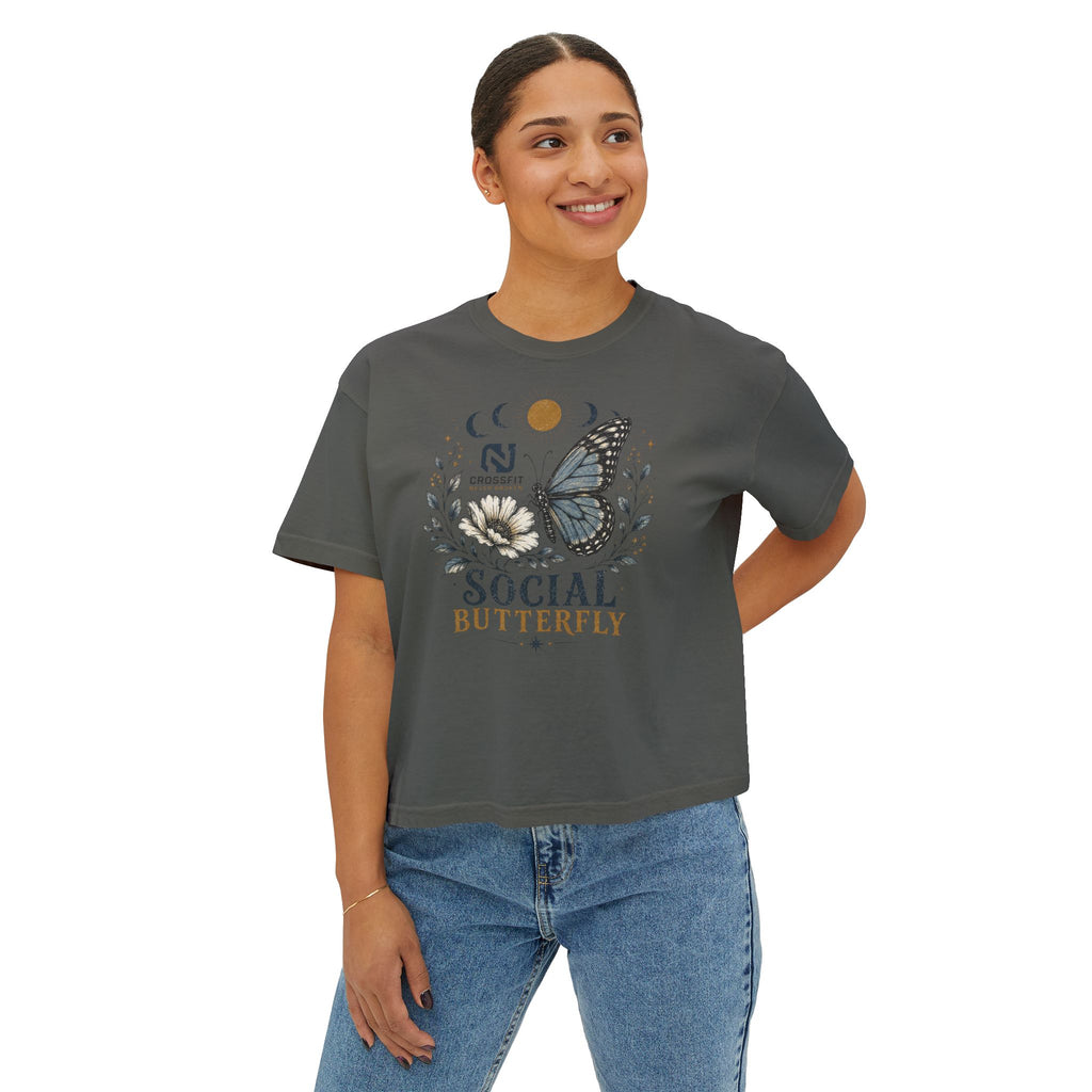 Social Butterfly Boxy Tee